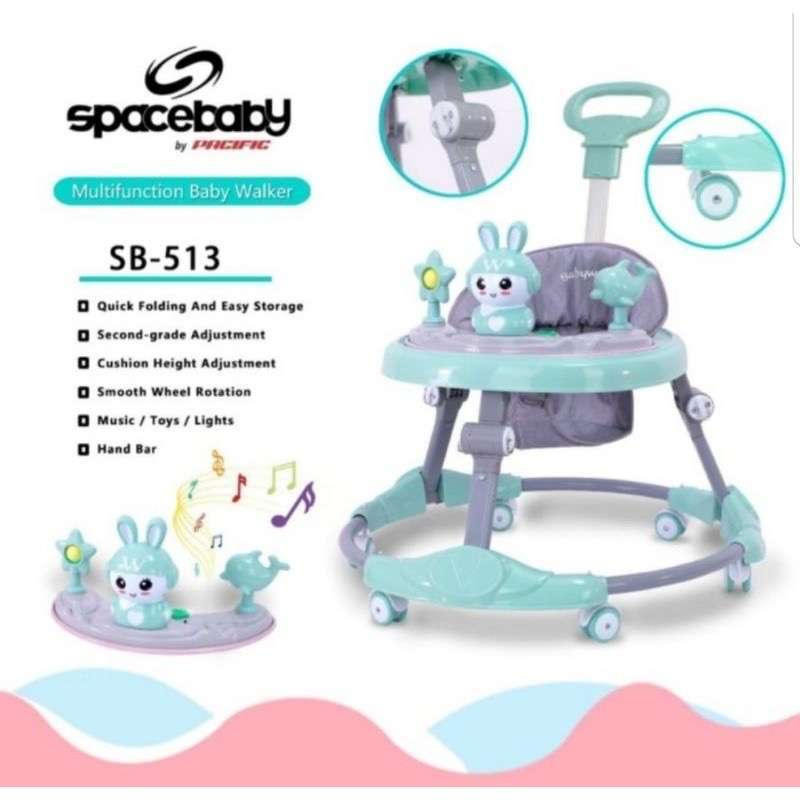 Jual Baby Walker Spacebaby Sb 513 Rabbit Music Toys Baterai Aa Mainan Dilepas Walker Jadi Meja Makan Online Mei 2021 Blibli