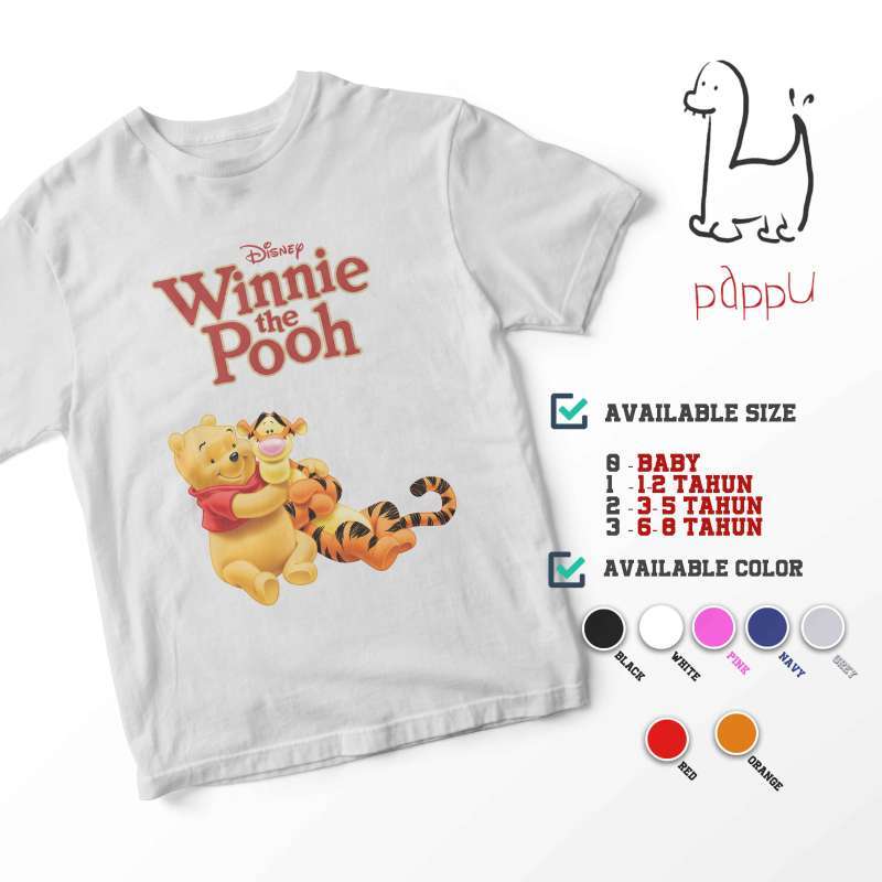 Jual Pappu CI/49 Kaos Anak Winnie the Pooh Tiger Cartoon Disney T-Shirt di  Seller Beelanja - Sukmajaya, Kota Depok | Blibli