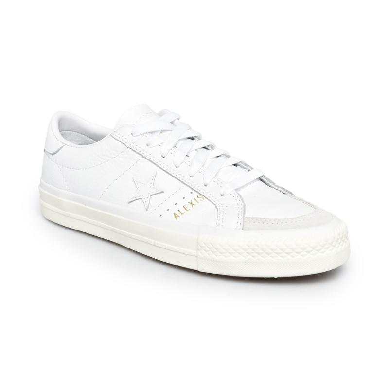 Converse one star shop white enamel red egret