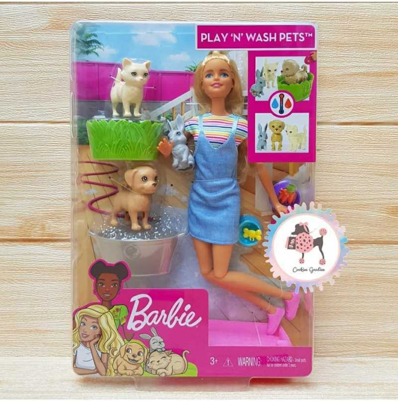 Barbie play and wash pets clearance
