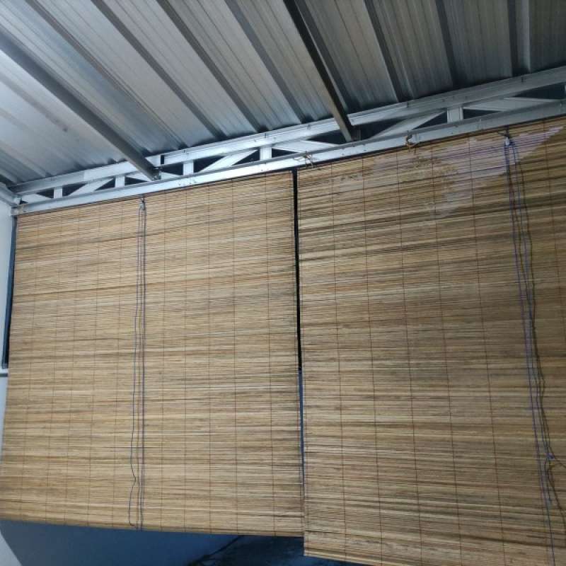 Jual Tirai Bambu 2x2m Kerai Keray Sudah Termasuk Katrol Murah Mei 2021 Blibli