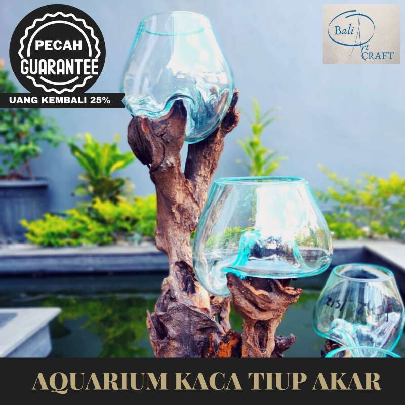 Jual Akuarium Ikan Cupang Mini 3 In One Tingkat 3 Kaca Tiup Akar Bali Aquascape Aquarium Unik Glasswood Ikan Hias Ready Stock Pot Vas Online Maret 2021 Blibli