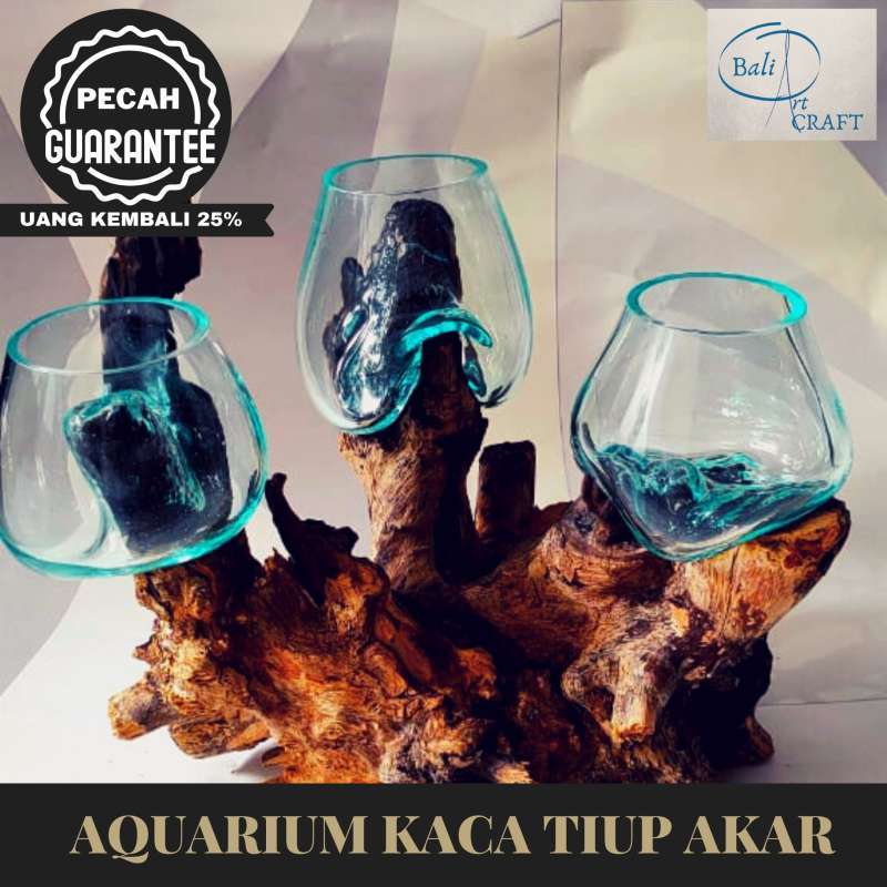 Jual Akuarium Ikan Cupang Mini 3 In One Tingkat 3 Kaca Tiup Akar Bali Aquascape Aquarium Unik Glasswood Ikan Hias Ready Stock Pot Vas Murah Mei 2021 Blibli