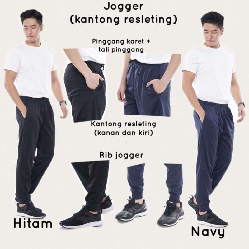 Celana Jogger Panjang Kantong Resleting 