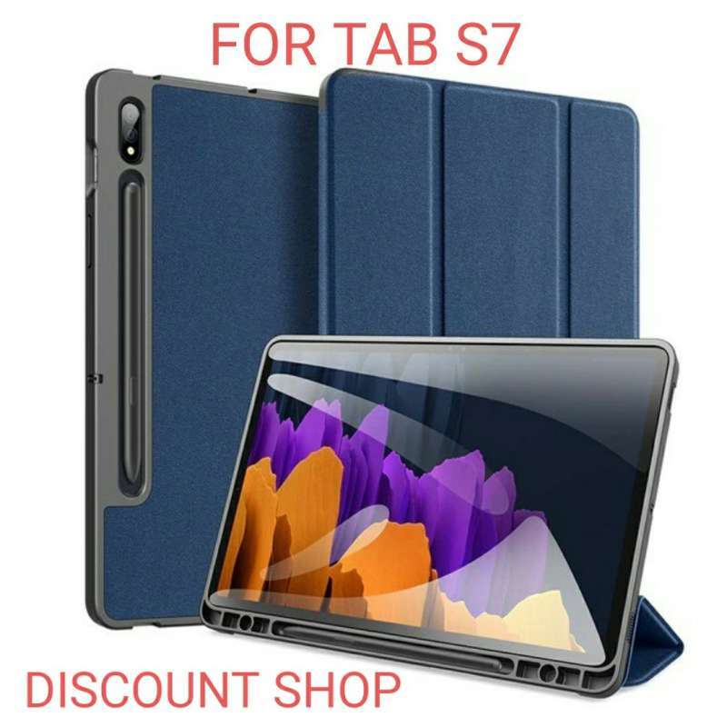 book cover case samsung galaxy tab s7 s7 plus dux ducis original casing