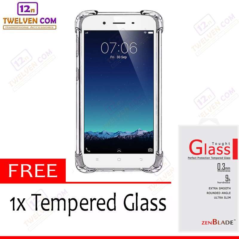Case Anti Shock Anti Crack Softcase Vivo Y65 Vivo Y66 Vivo V5 Lite  Free Tempered Glass