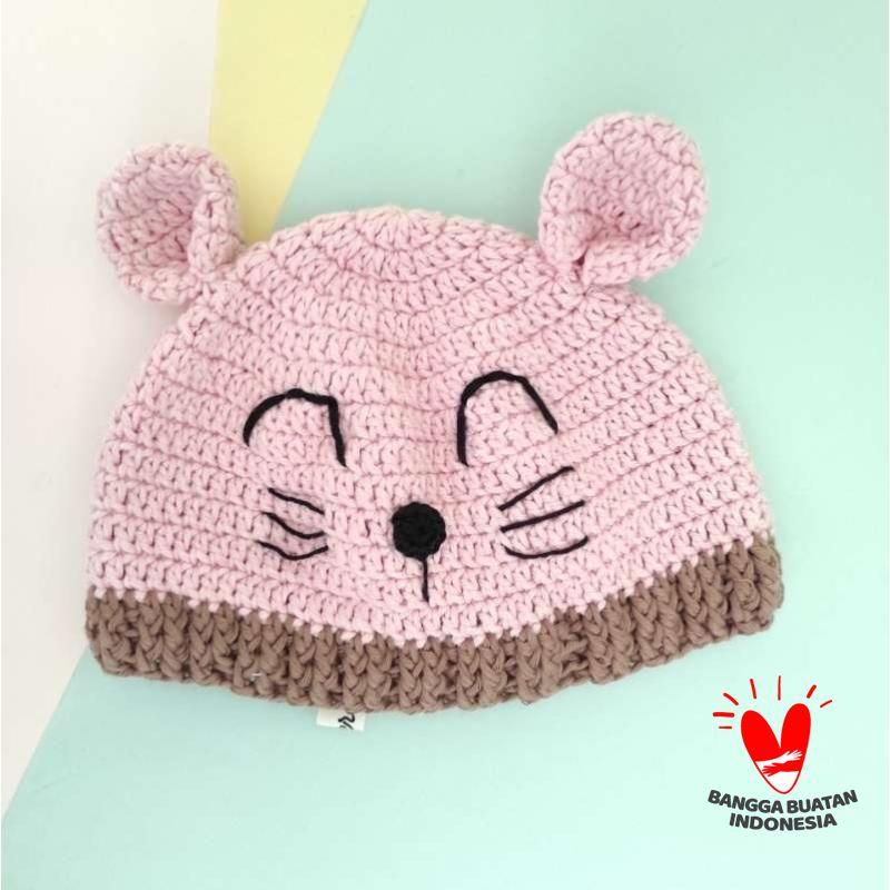 Valerie Crochet Topi Rajut Cute Kitten 