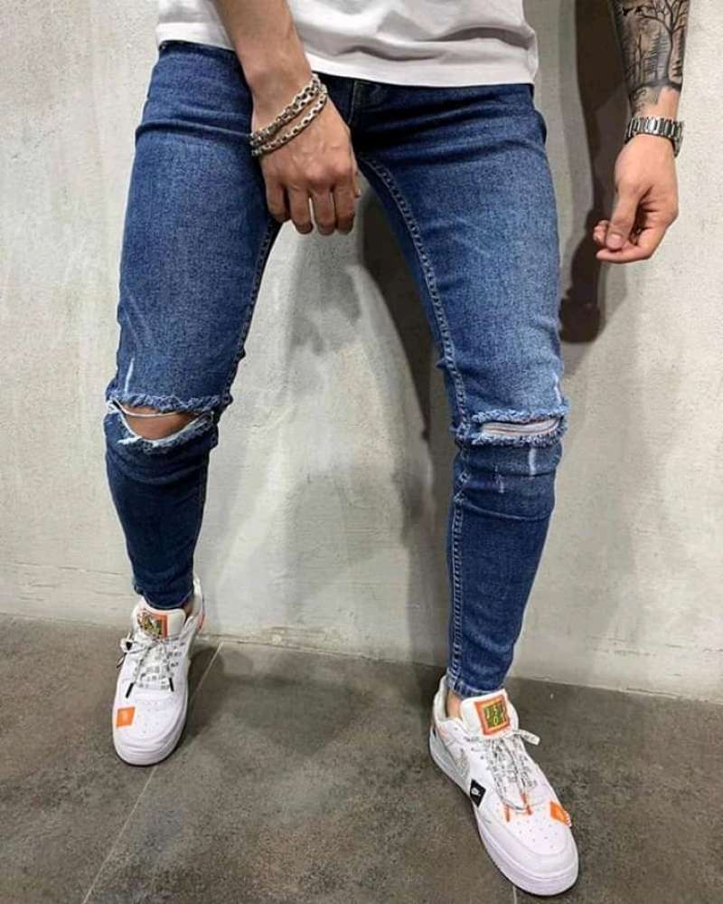 Jual No Brand Denim Celana Jeans Ripped 