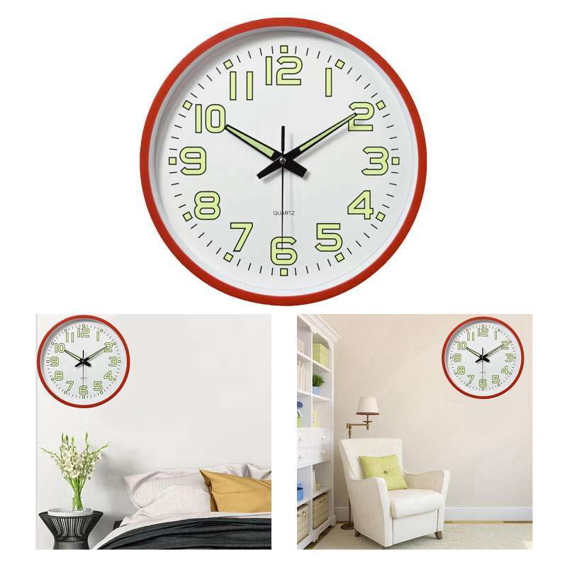 Wall Clock Quartz Clocks, Lighted Wall Clock For Bedroom
