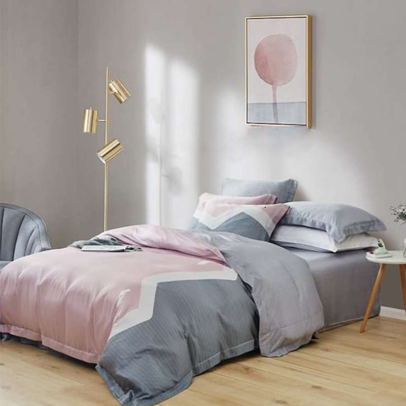 Jual Sleep Buddy Set Sprei Dan Bed Cover Line Pastel Tencel Murah Mei 2021 Blibli