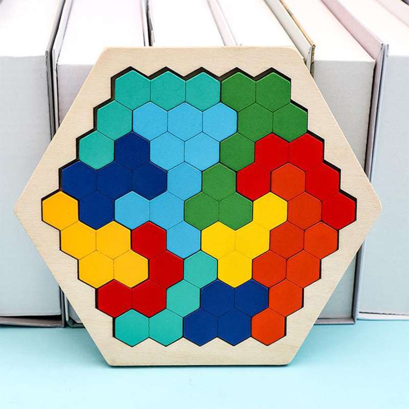 Promo Hexagon Tangram Puzzle 3D Puzzles 