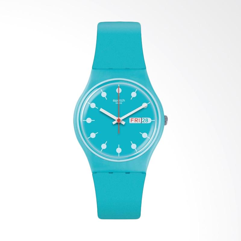 Swatch GL700 Venice Beach Bahan Tali Silikon Jam Tangan Wanita - Turquoise