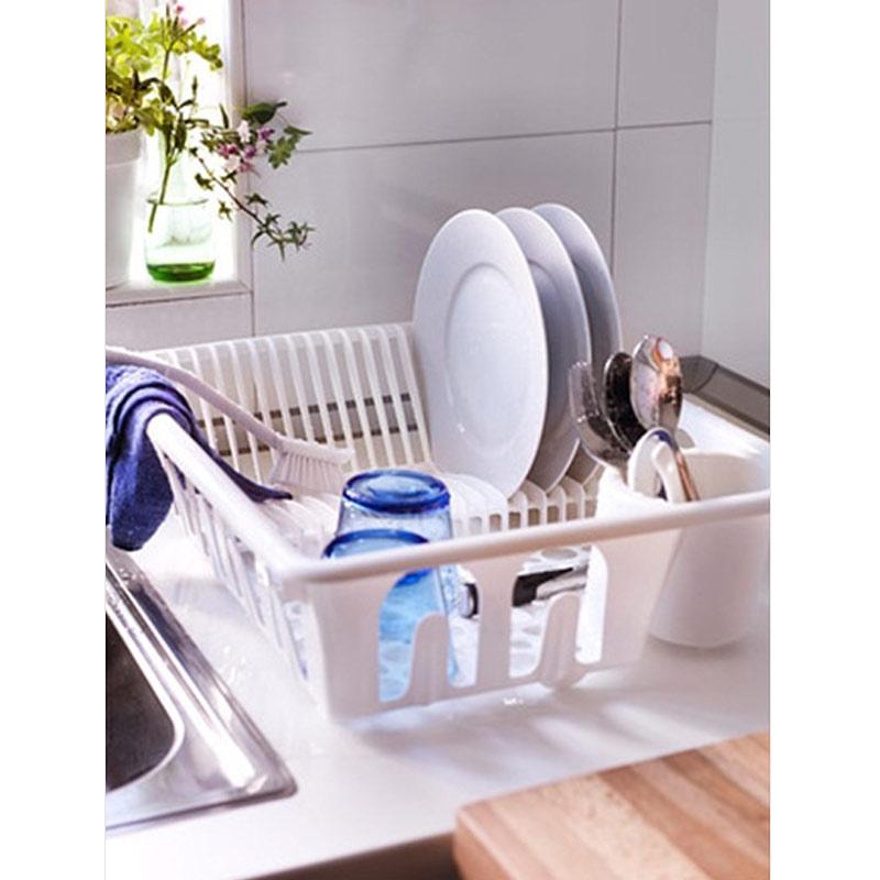 Promo Ikea Flundra Dish Drainer Rak Pengering Piring Gelas Putih