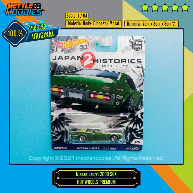 Jual Hot Wheels Premium Car Culture Japan Historic 2 Nissan Laurel 2000 Sgx Diecast Miniatur Replika Mobil 1 64 Online Mei 2021 Blibli