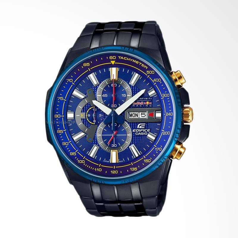 Casio EDIFICE Infiniti Red Bull Racing Limited Edition Chronograph Tachymeter Stainless SteelJam Tangan Pria - Hitam EFR-549RBB-2ADR