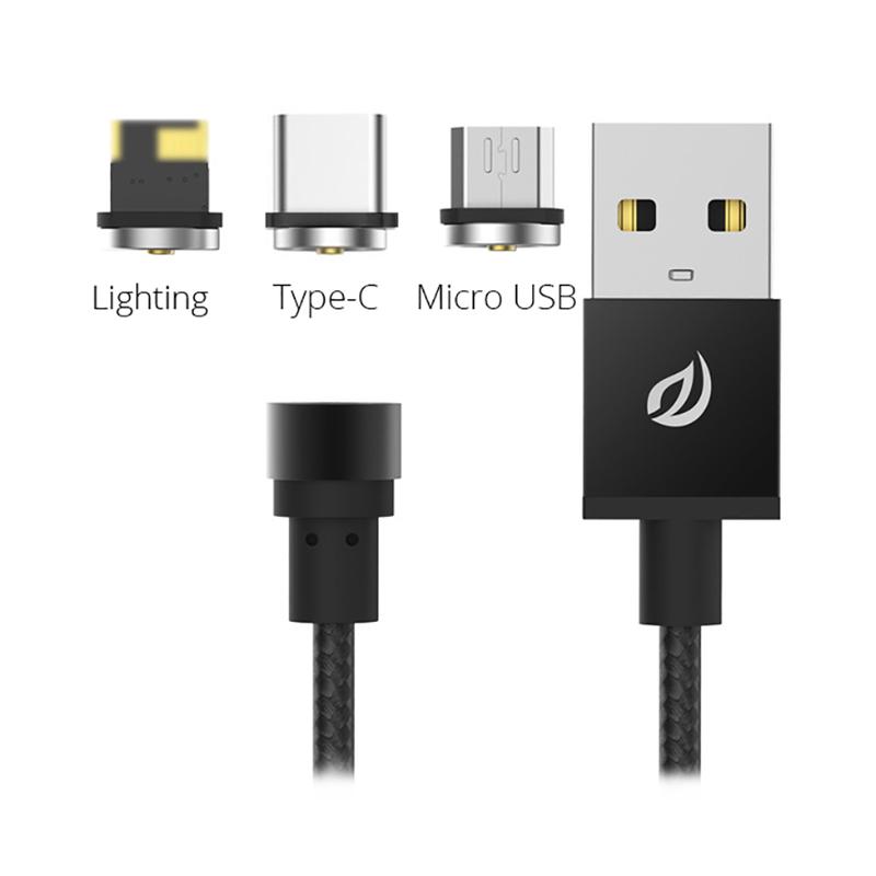 Jual Wsken X Cable 3 In 1 Micro Usb Lightning Usb Type C Circular Round Magnetic Charging Cable For Android Or Iphone Online Agustus 2020 Blibli Com