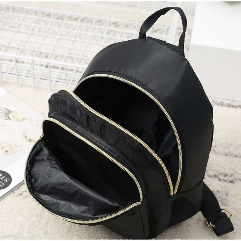 Jual Tas Ransel Backpack Hitam Kecil Kain Nylon di Seller