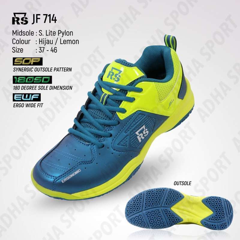 Jual Sepatu Badminton Reinforce Speed Rs Jf714 Jf 714 Hijau Lemon Original Terbaru Juni 2021 Blibli