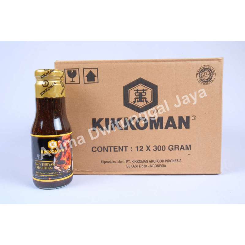 Kikkoman Black Pepper Teriyaki Sauce 12x300gr - Karton