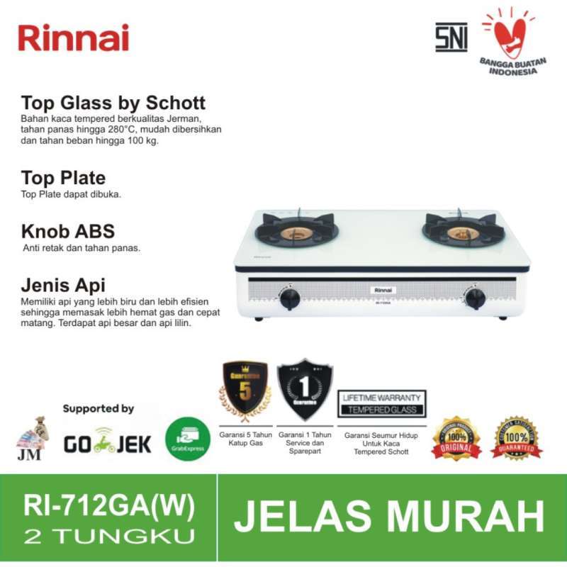 Promo Rinnai Kompor Gas 2 Tungku Ri 712 Ga W Hite Gaw Diskon 38 Di Seller Jelas Murah Kota Jakarta Utara Dki Jakarta Blibli