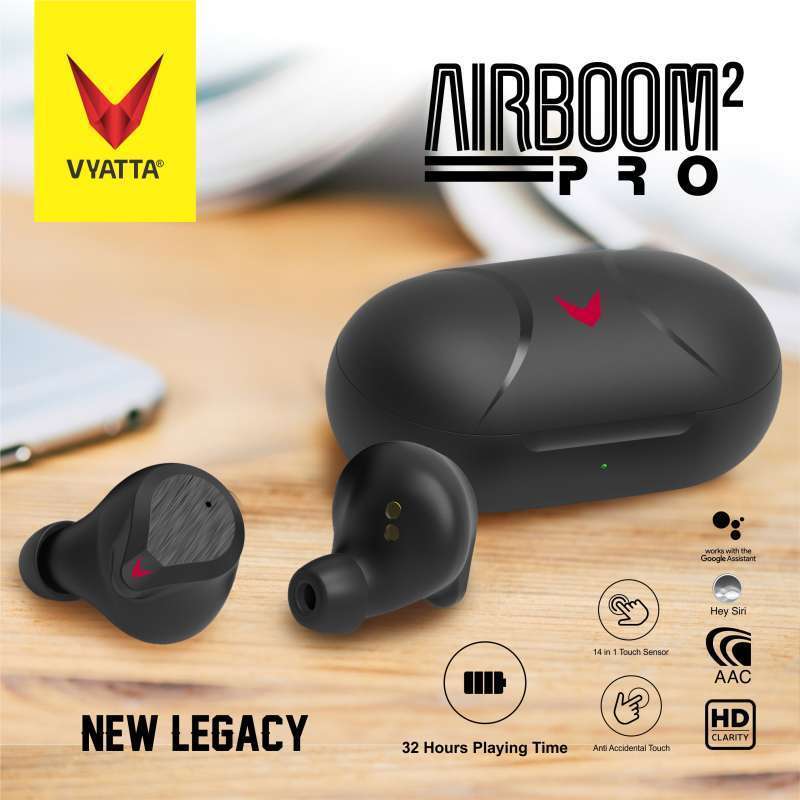 Jual VYATTA AIRBOOM PRO 2 TWS BLUETOOTH EARPHONE ENC 32 Hours