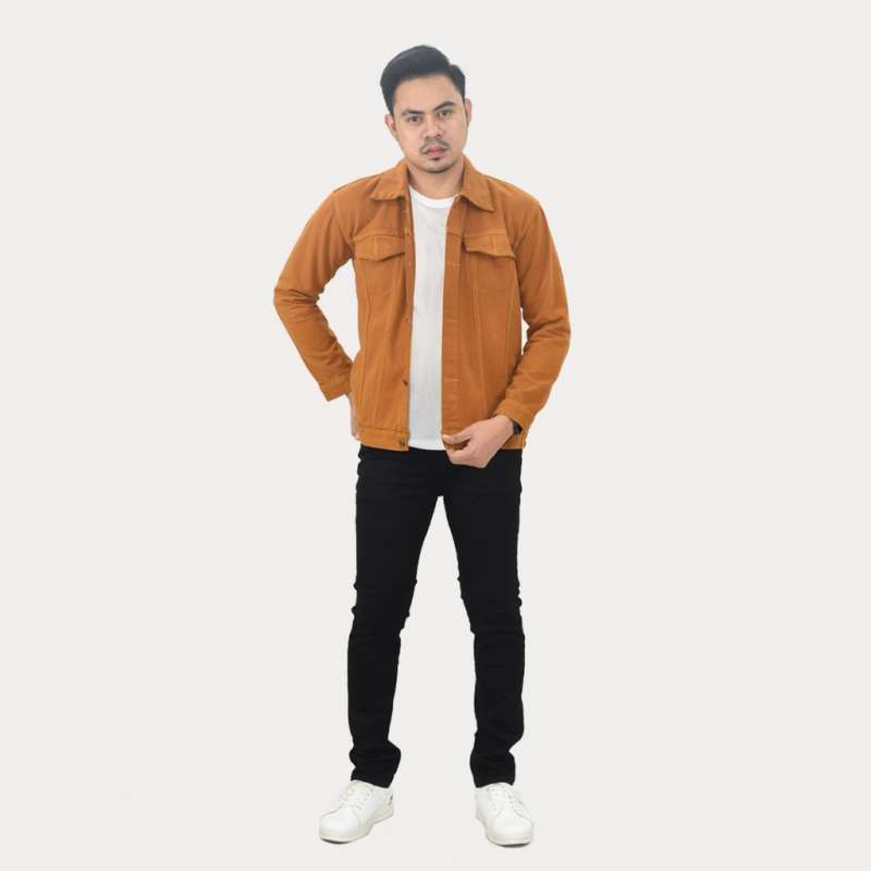 Jaket jeans mustard hotsell