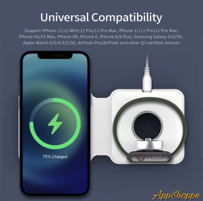 Promo Wireless Charger 15W 2in1 for Ip 12 12Pro Max iWatch Airpods Pro Gen  2 100 % ORIGINAL di Seller Manunggal - Kota Jakarta Pusat, DKI Jakarta |  Blibli