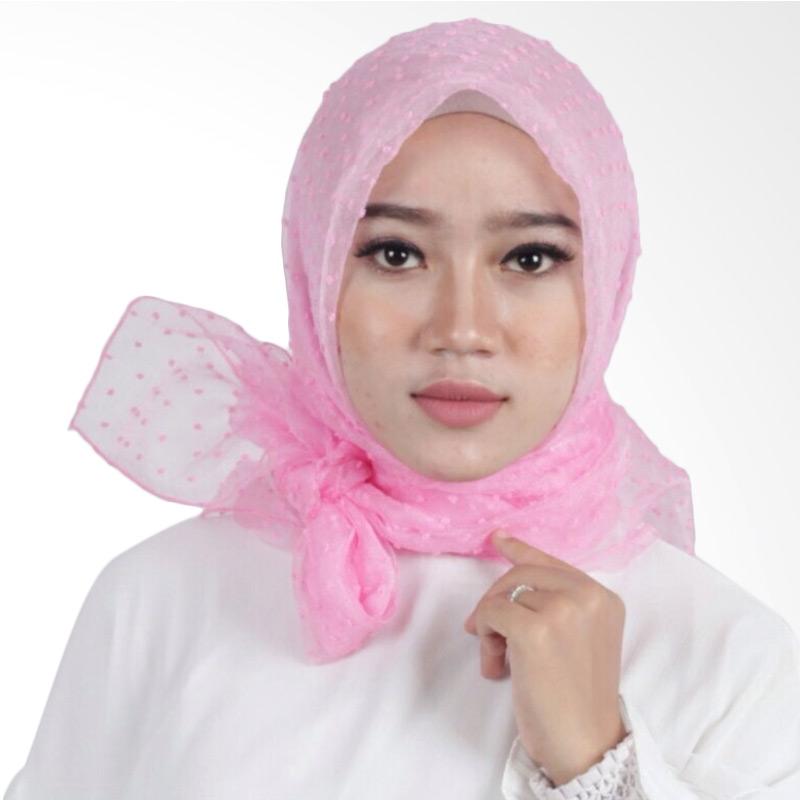 Hijab Segi Empat Organza Silk Ori Saten Korea Square Segi4