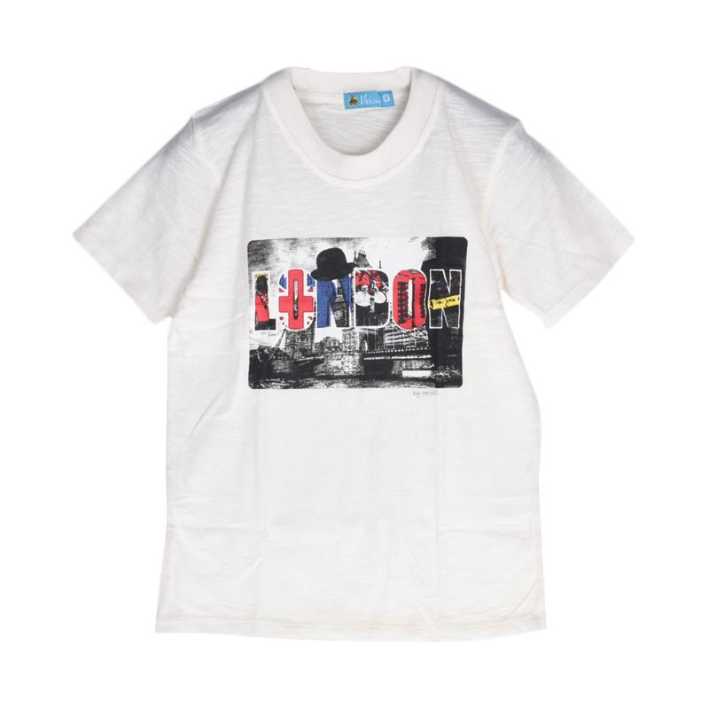 Versail Kids Junior Sablon London Kaos Oblong Anak Laki laki Broken White .