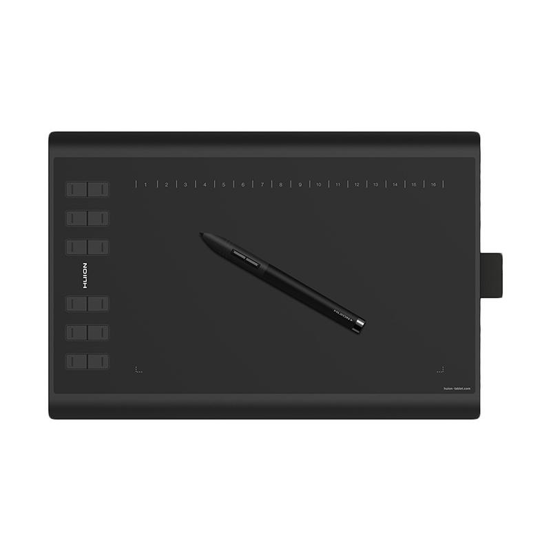 Huion 1060 Plus Pen Tablet untuk Digital Drawing, dengan Resolusi 5080 LPI dan 12 Express Keys, Kompatibel dengan Windows dan Mac. Ideal untuk Kreator Digital
