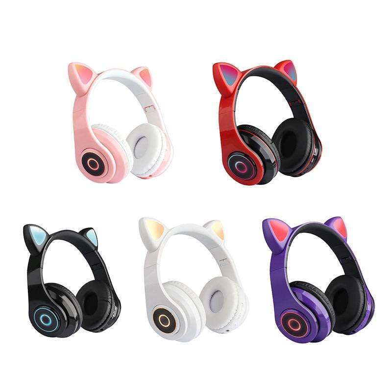 Headphone Wireless Cat Ear LED CT-86 