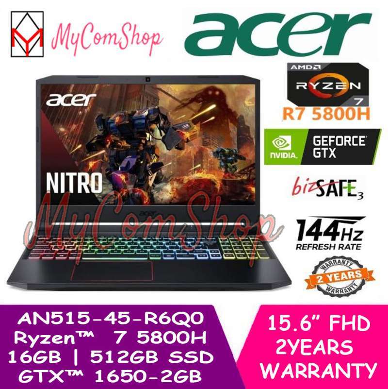 Jual ACER NITRO 5 AN515 45 R6Q0 AMD RYZEN 7 5800 16GB GTX 1650 2GB