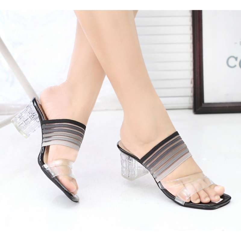 Jual Sandal wanita Fashion Wanita Sandal High Heels Wanita Kaca