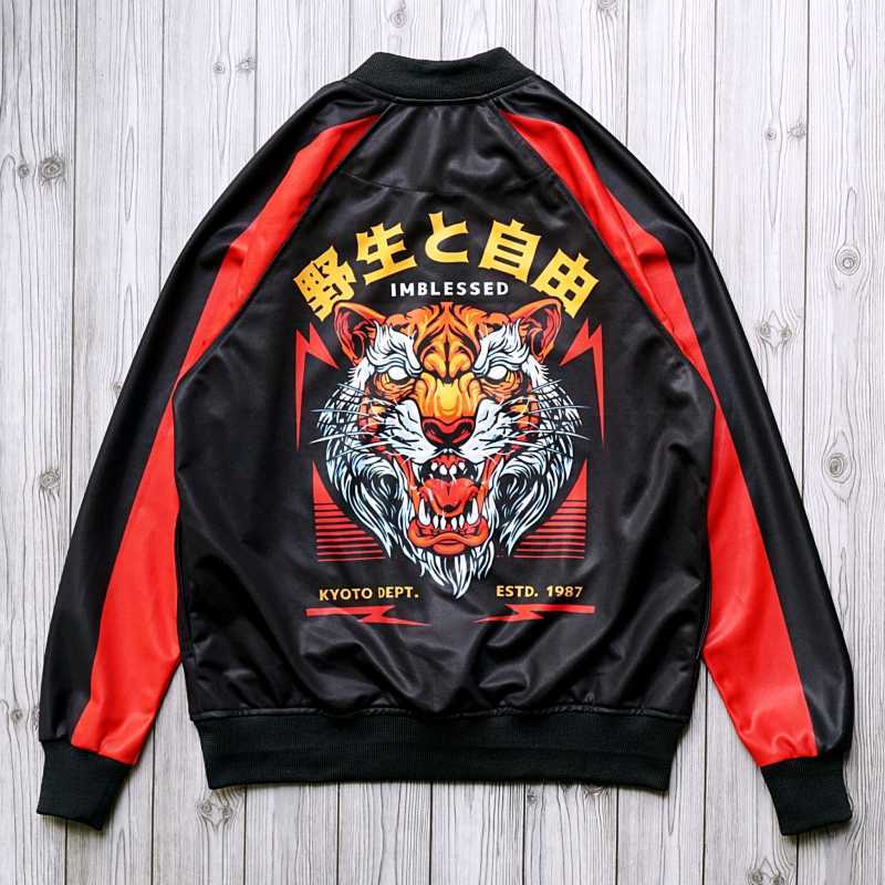 Jual Jaket Sukajan Bomber Kyoto Tigers Art di Seller FASHION