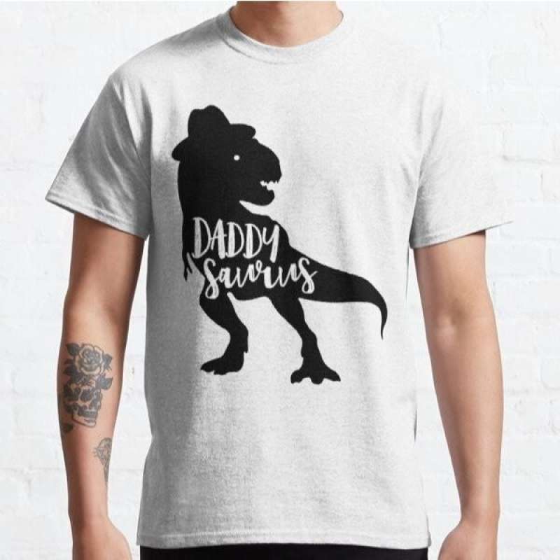 Promo Kaos Daddysaurus - Dinosaur Dad 