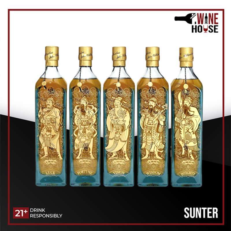 Jual Johnnie Walker Blue Label 5 Gods of Wealth Collection ...