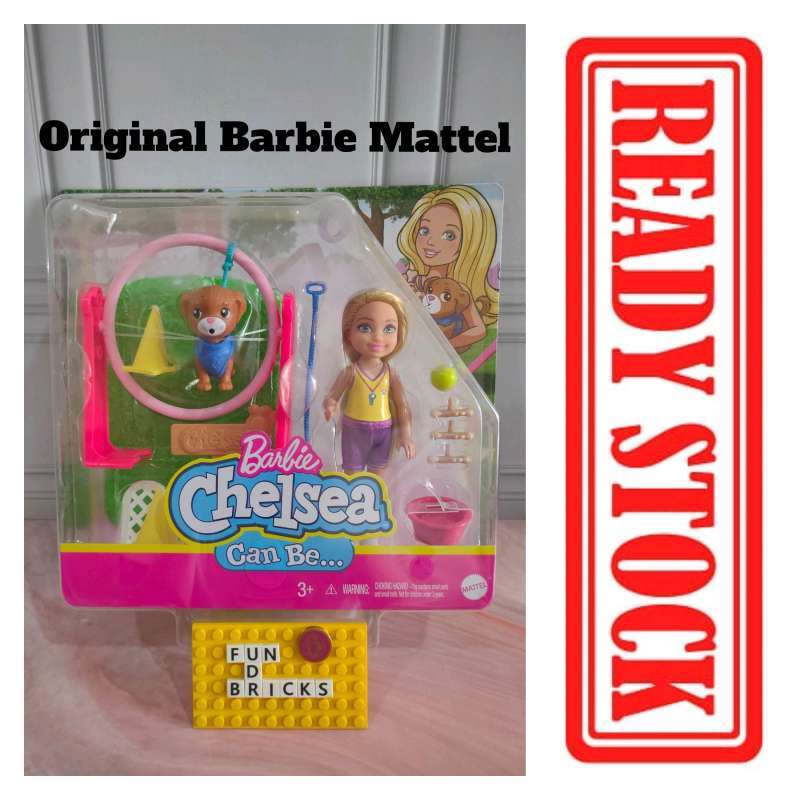 Barbie Chelsea Can Be Dog Trainer Playset Mainan Boneka Anak