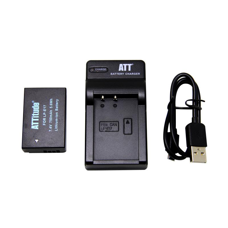 kamerakamera attitude lp e17 battery pack with charger for canon eos m3 eos m5 eos 750d eos 760d garansi 6 bulan