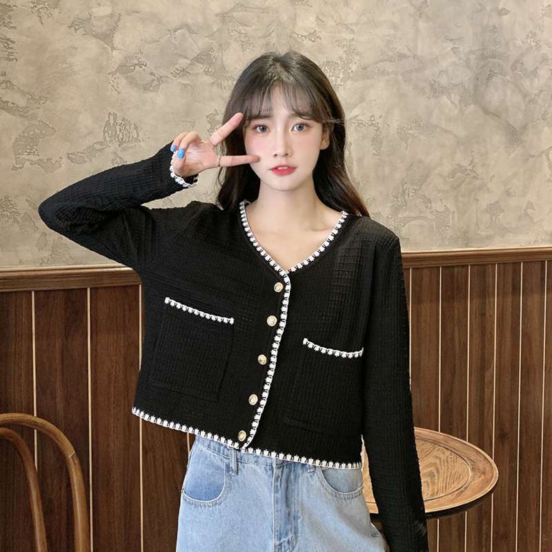 Jual Cardigan rajut wanita Cardigan wanita korean style BLACK L