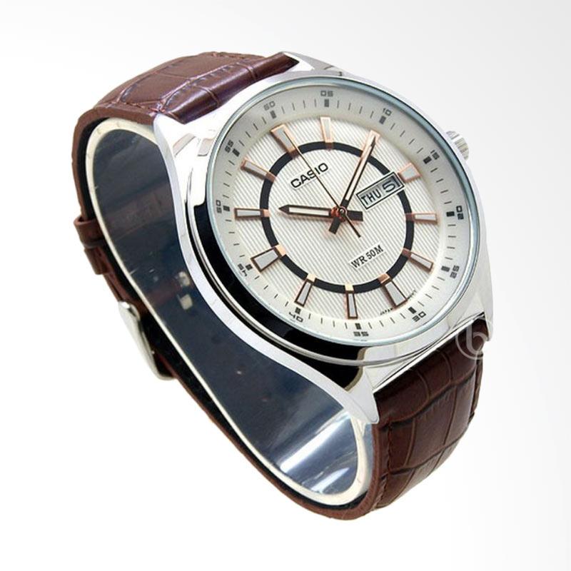 Jual Casio Leather Casual Jam Tangan Pria Mtp E108l 7a Original Online November 2020 Blibli