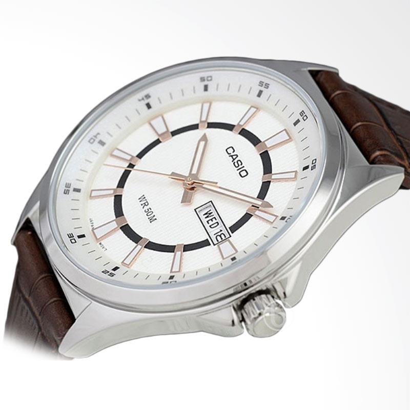 Jual Casio Leather Casual Jam Tangan Pria Mtp E108l 7a Original Online November 2020 Blibli