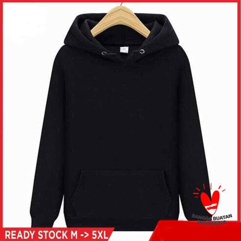 Sweater hoodie hitam online
