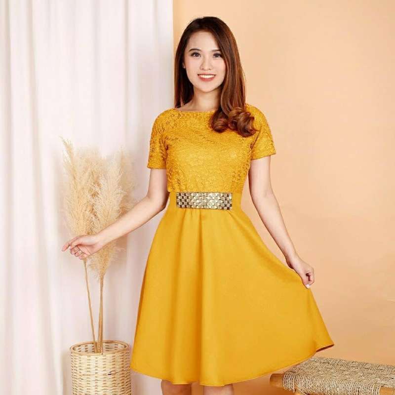Jual Midi Dress Pesta Modis Yami Bel Di Seller Toko Sakha Jatimulya Kab. Bekasi Blibli