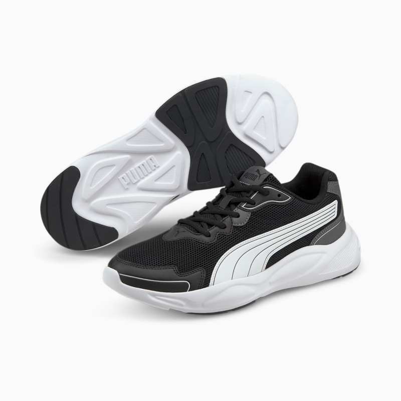 black and white puma runners