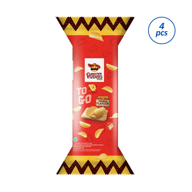Jual Mister Potato Crisps To Go Original Keripik 30 G 4 Pcs Di