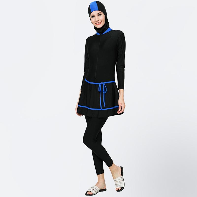 Jual Edora Baju Renang Wanita Dewasa Muslimah Black Blue Es Ml Dw 204 Online September 2020 Blibli Com