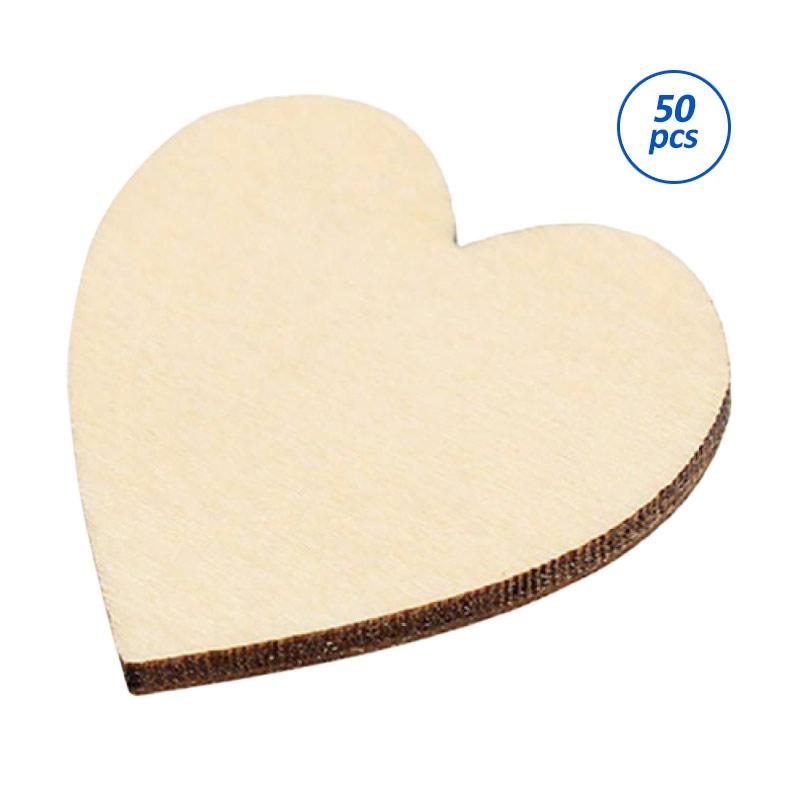 Jual Bluelans Wooden Love Heart Shape Diy Hanging Heart Plain Decoration Crafts 50 Pcs 4 Cm Online September 2020 Blibli Com