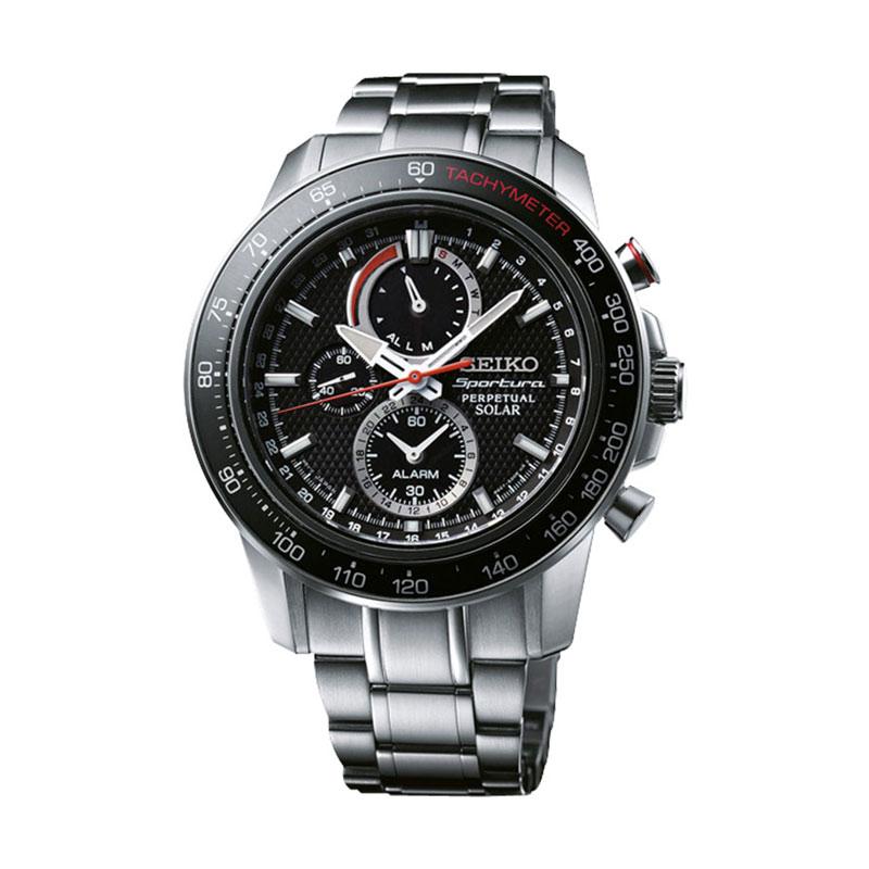 Jual Seiko Sportura Perpetual Solar Chronograph Stainless Steel