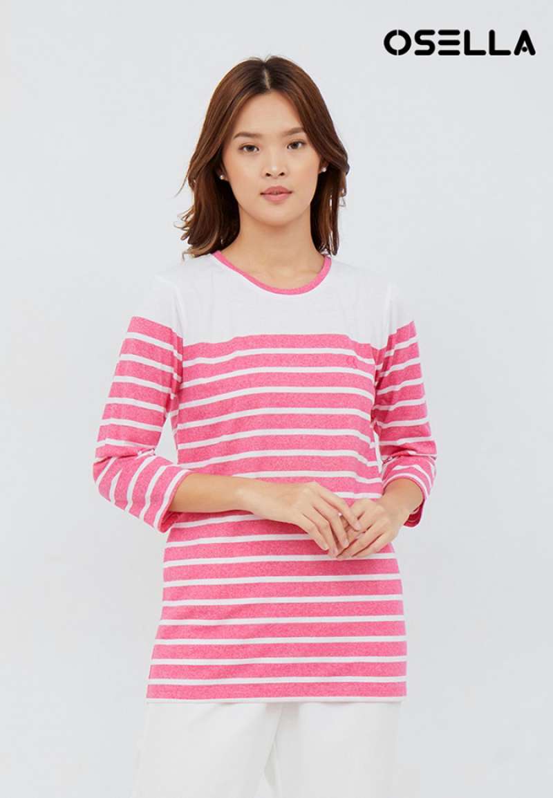 T-Shirt Long Sleeve Stripe Putih 