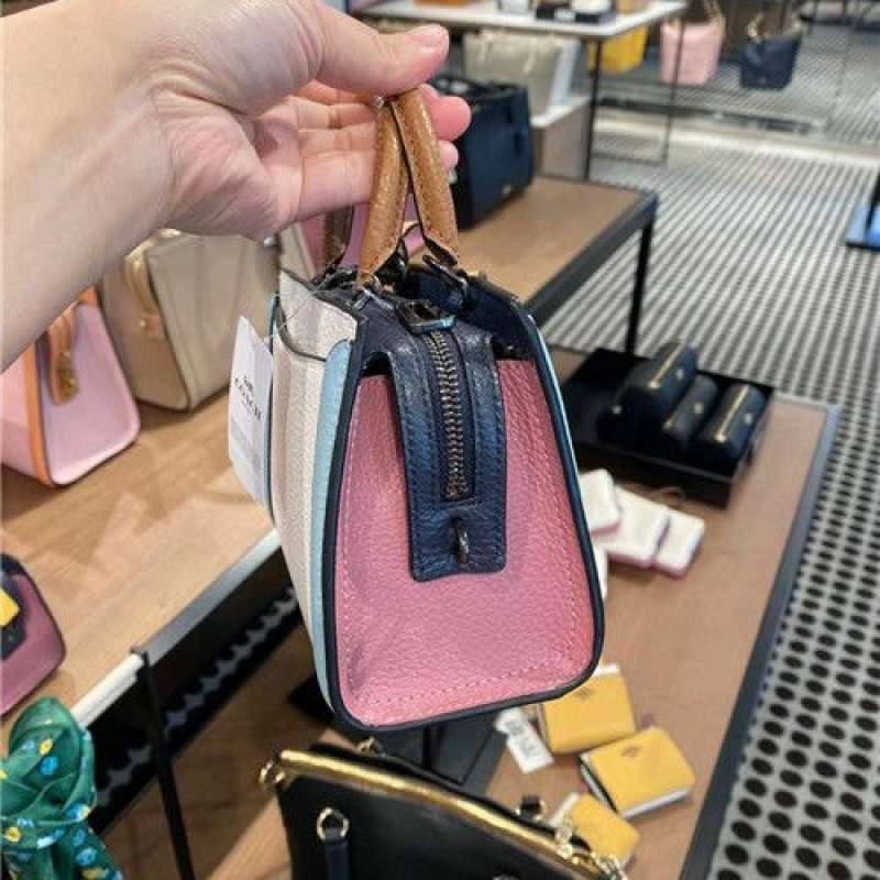 Jual Original 100 Coach Micro Zoe Crossbody In Colorblock Chalk